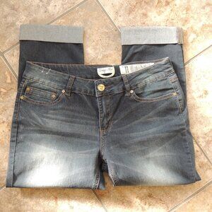 Indigo Rein Forever Jeans Size 11 Dark Wash Cuffed Straight Leg Denim